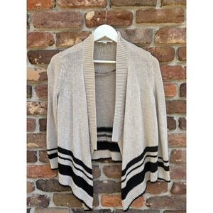 Loft cardigan size S long sleeve light weight career open front tan black